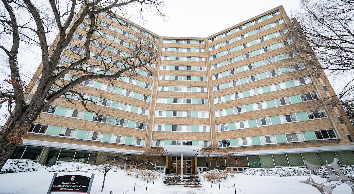 Chadbourne Hall in the winter
